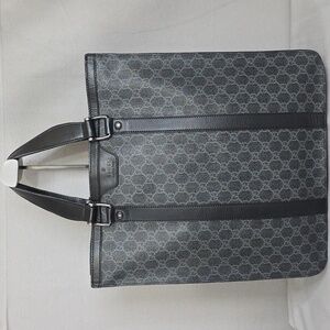 Gucci Black and Gray Monogram Tote Bag